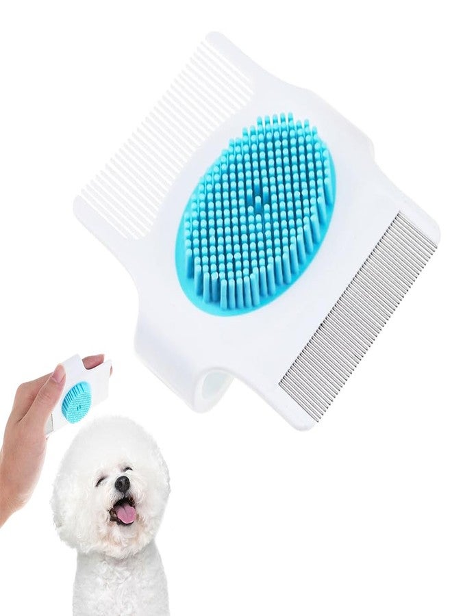 ZIBUYU® Cat Grooming Brush, Dual Head Pet Hair Brush for Cats and Small Dogs, Multi-in-One Deshedding and Detangling Tool with Soft Rubber Bristles, Comfortable Grip Handle - Image 1